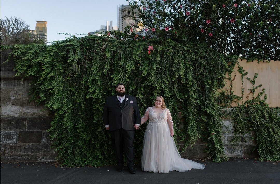 Happy couple on their wedding day